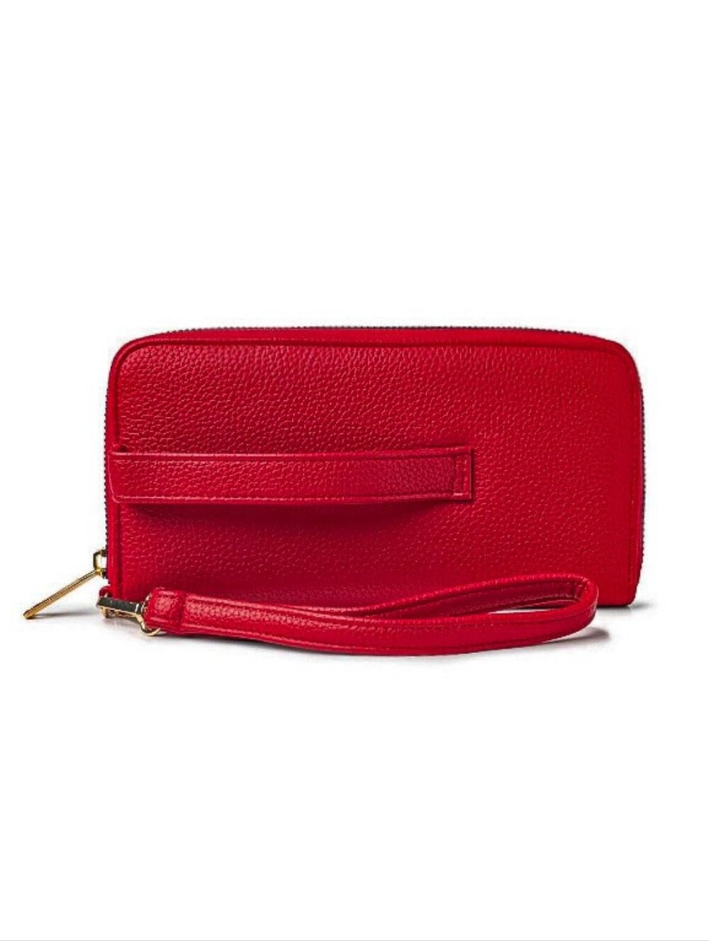 New Luxe Vegan Leather Eclipse Accordion Style Women's Zip Wallet In Iconic Red
